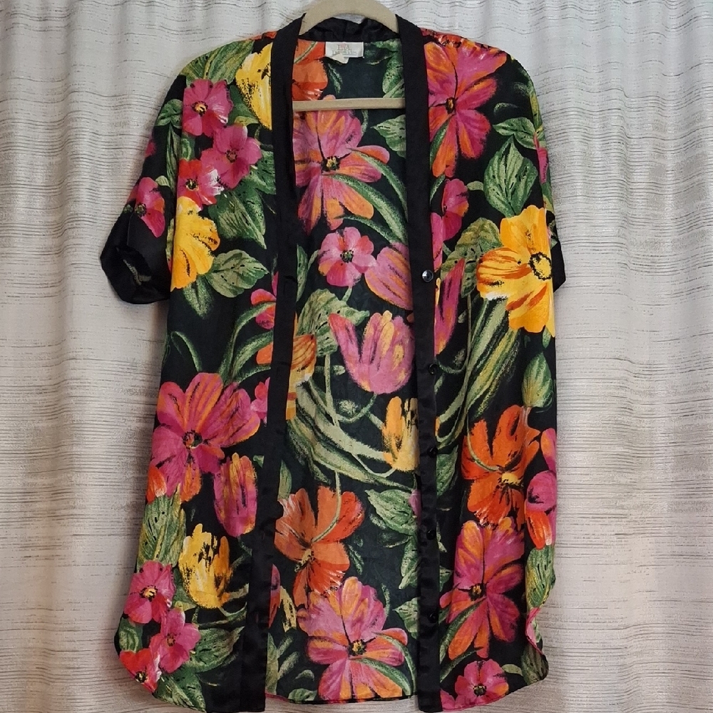 Vintage LA Intimates Floral Kimono Cardigan